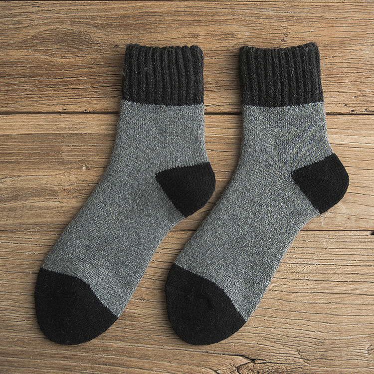 Japanese Mixed Colors Autumn Winter Leisure Sports Men Ankle Socks Thick Warm Wool Socks Male Terry